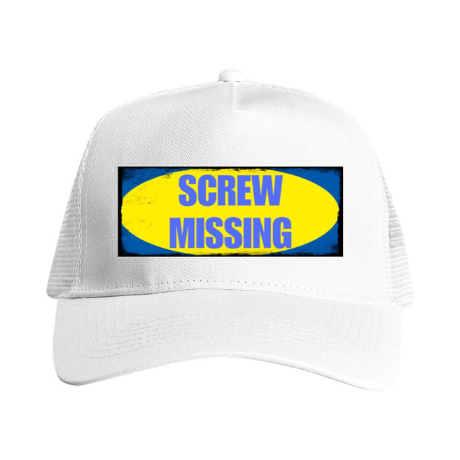 Screw Missing Snapback Trucker Cap - Stickerei